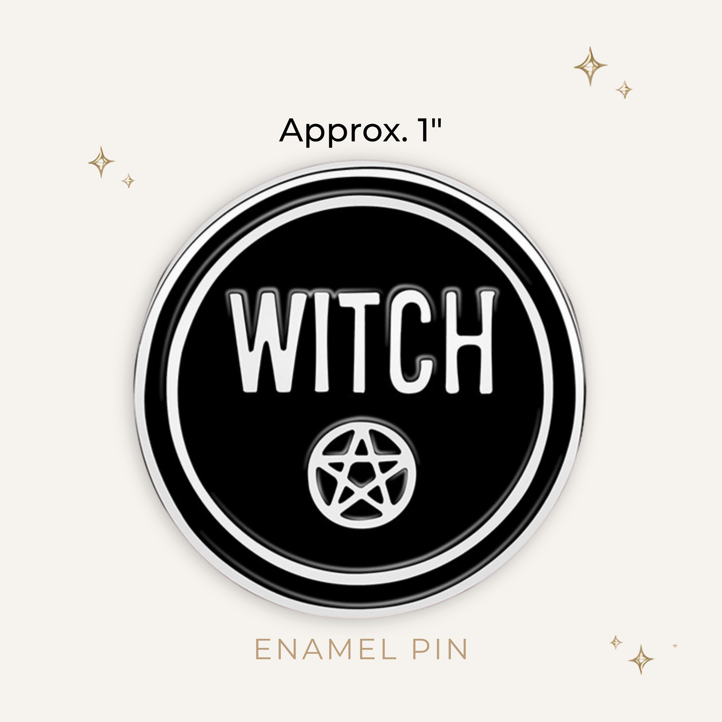 Witch Black Enamel Pin