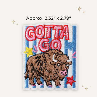 Preppy Gotta Go Buffalo Embroidered Patch