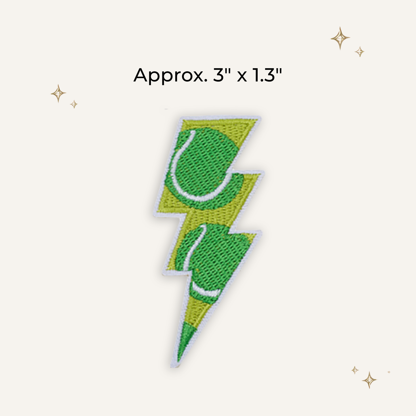 Tennis Bolt Embroidered Patch