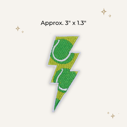 Tennis Bolt Embroidered Patch