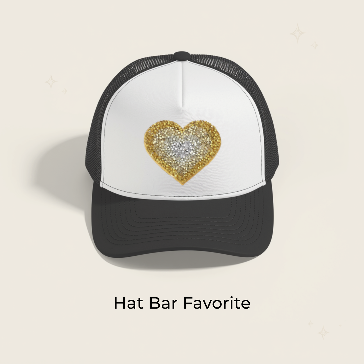 Yellow Heart Rhinestone Patch- RTS