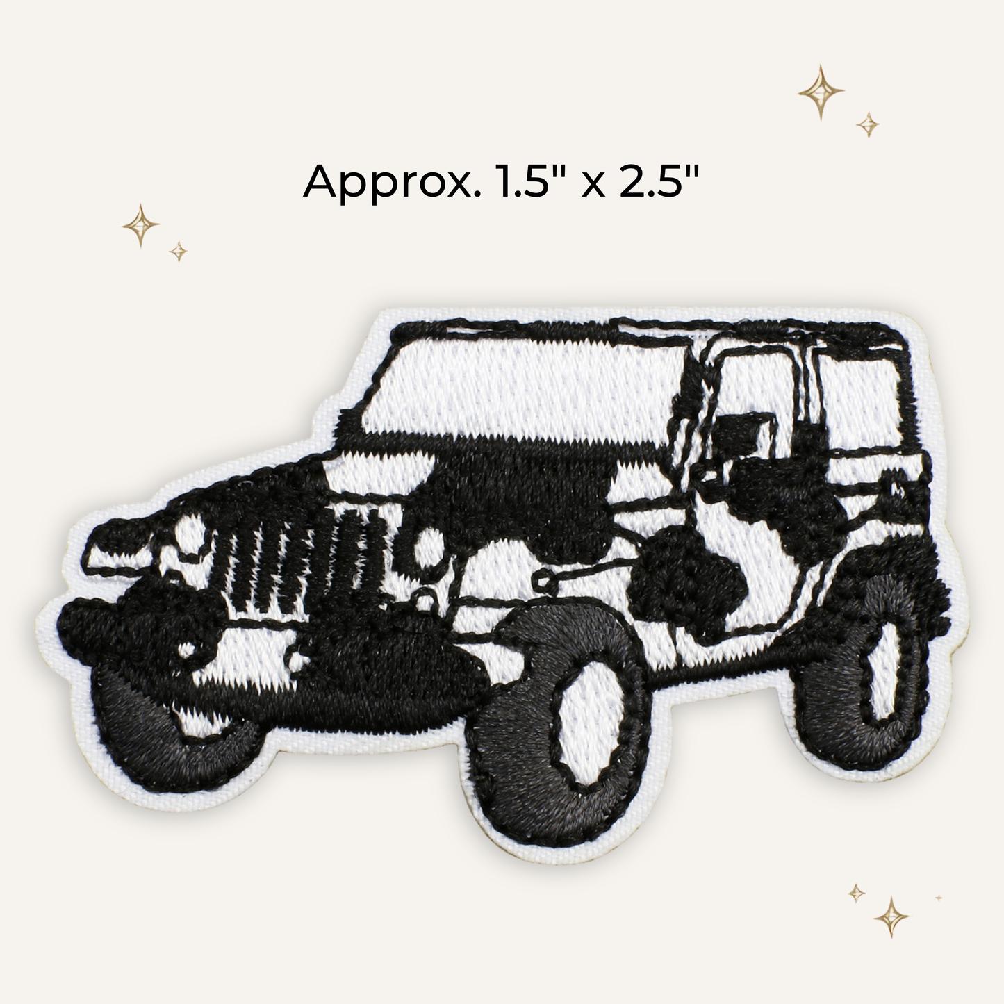 Cow Jeep Embroidered Patch- RTS