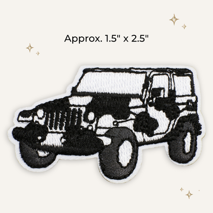 Cow Jeep Embroidered Patch- RTS