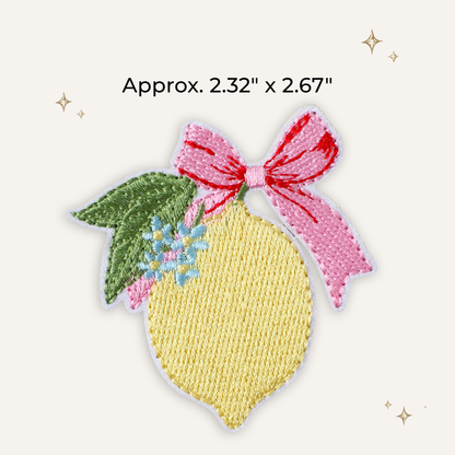 Cottage Seaside Lemon Branch Embroidered Patch