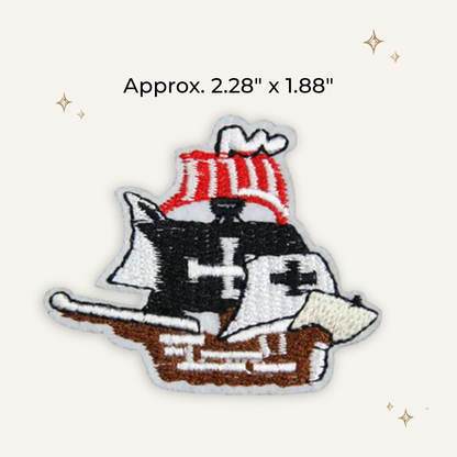 Pirate Ship Full Sails Embroidered Patch