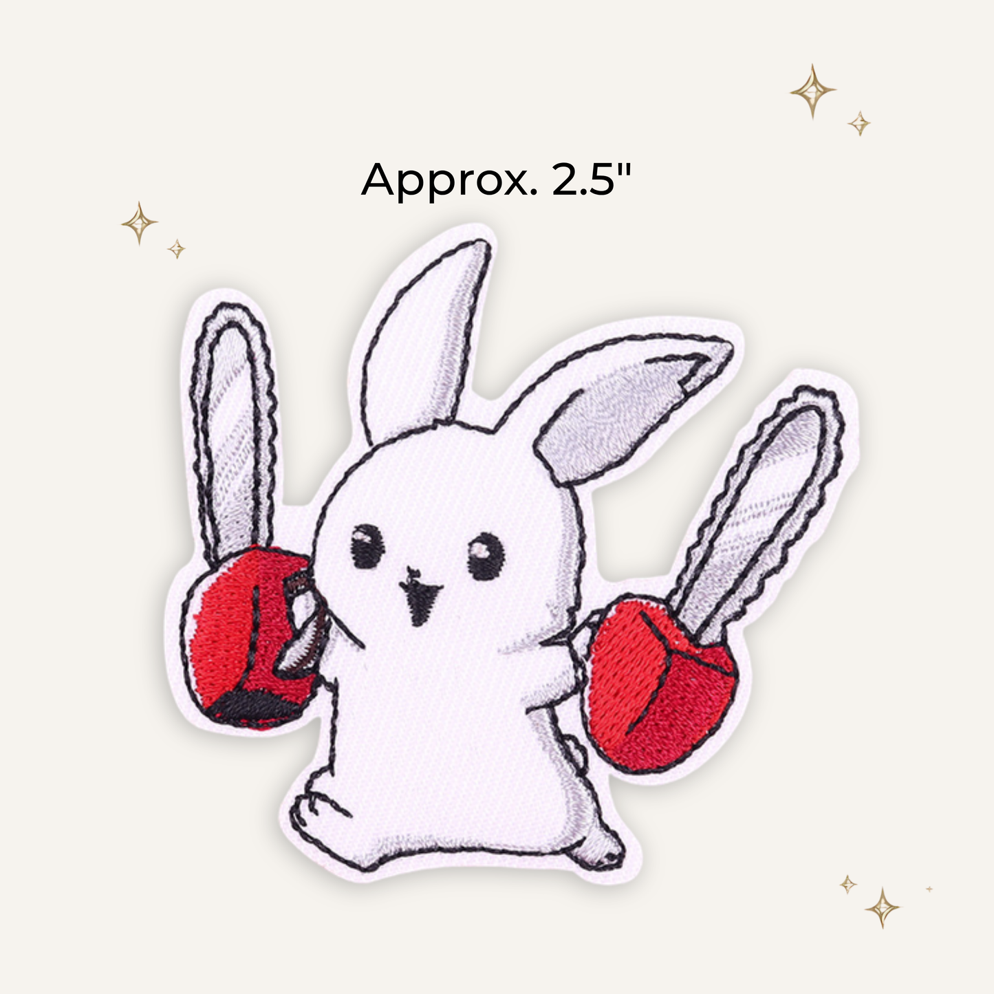 Chainsaw Rabbit Embroidered Patch- RTS