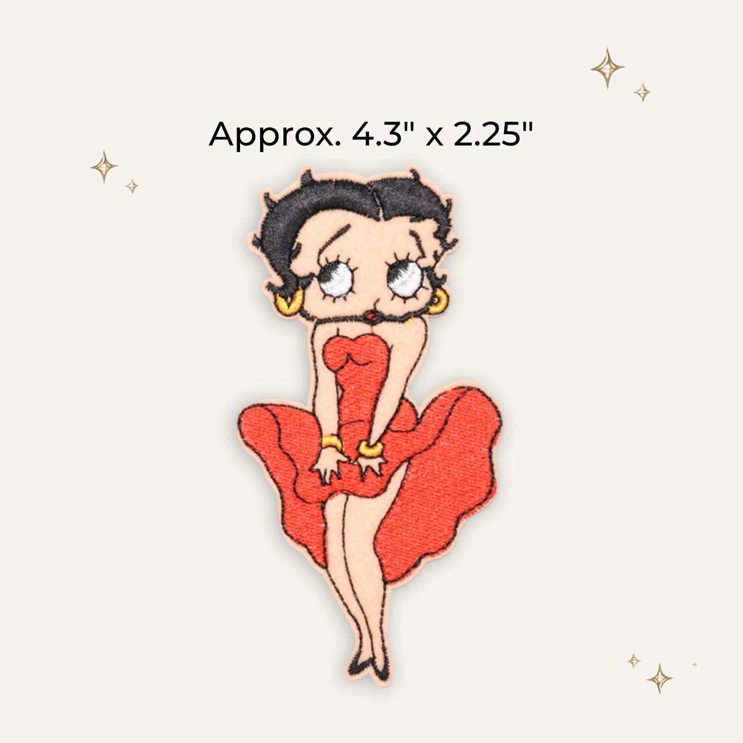 Betty Boop Dress Embroidered Patch- RTS