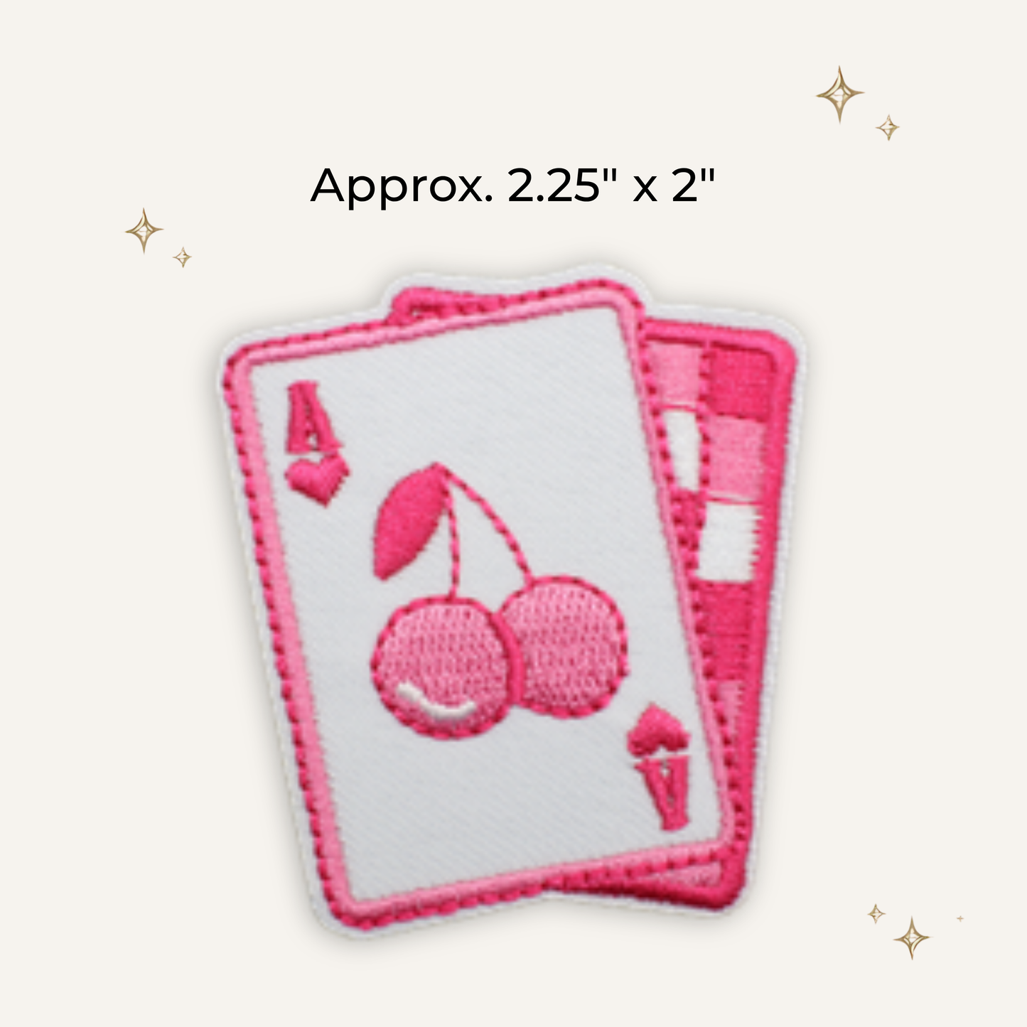 Cherry Ace Card Embroidered Patch- RTS