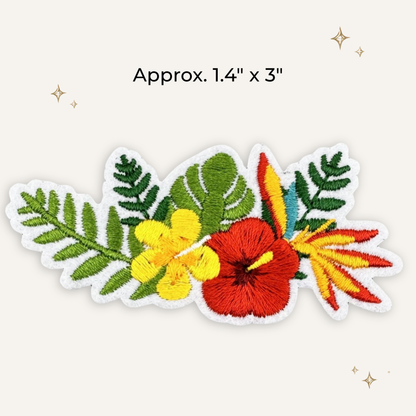 Tropical Flower Bundle Embroidered Patch