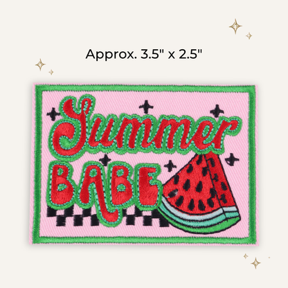 Watermelon Summer Babe Embroidered Patch