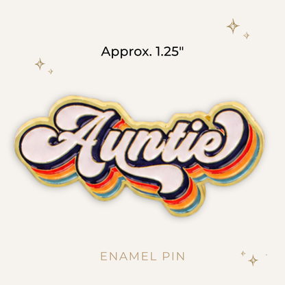 Auntie Retro Enamel Pin