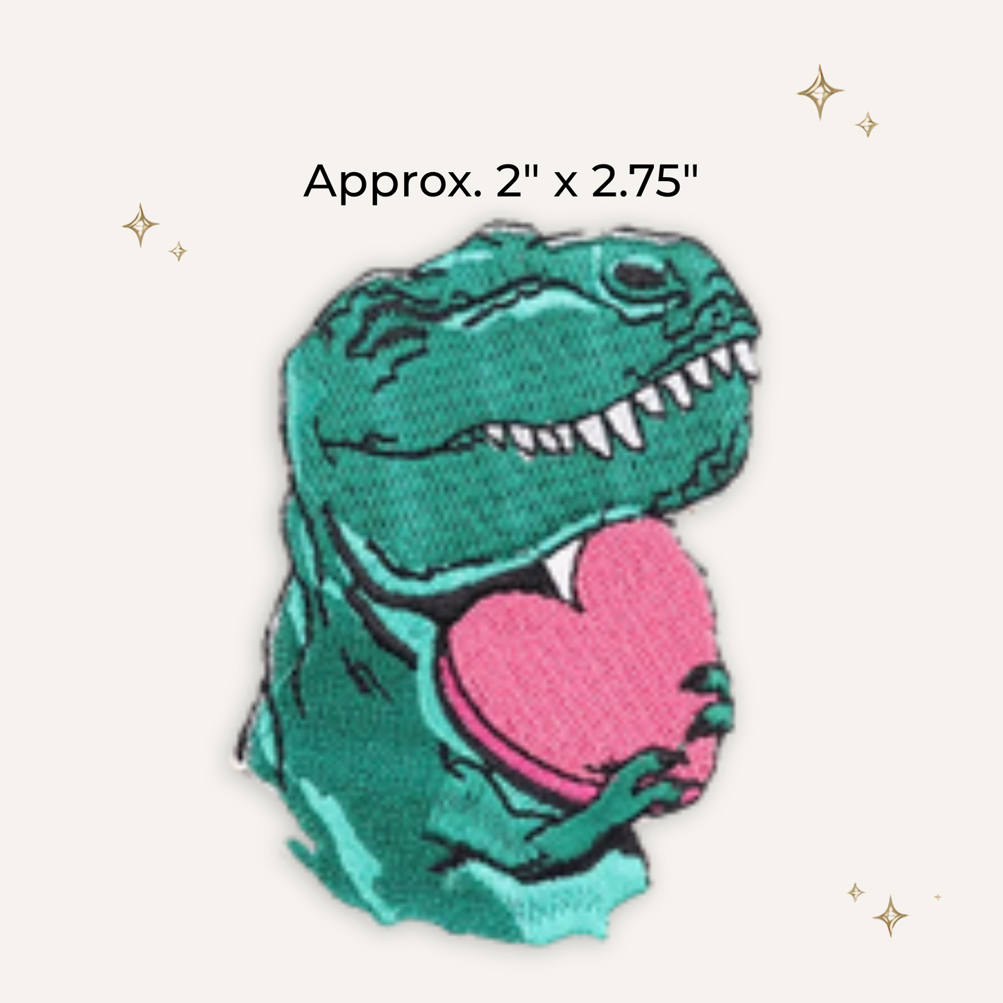 T Rex Love Embroidered Patch- RTS