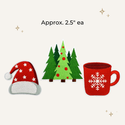 Cozy XMAS Trio Embroidered Patch- RTS