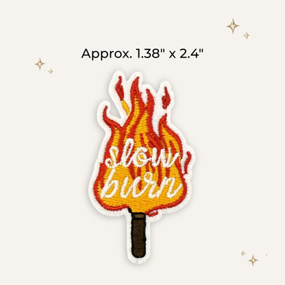 Slow Burn Flaming Match Embroidered Patch
