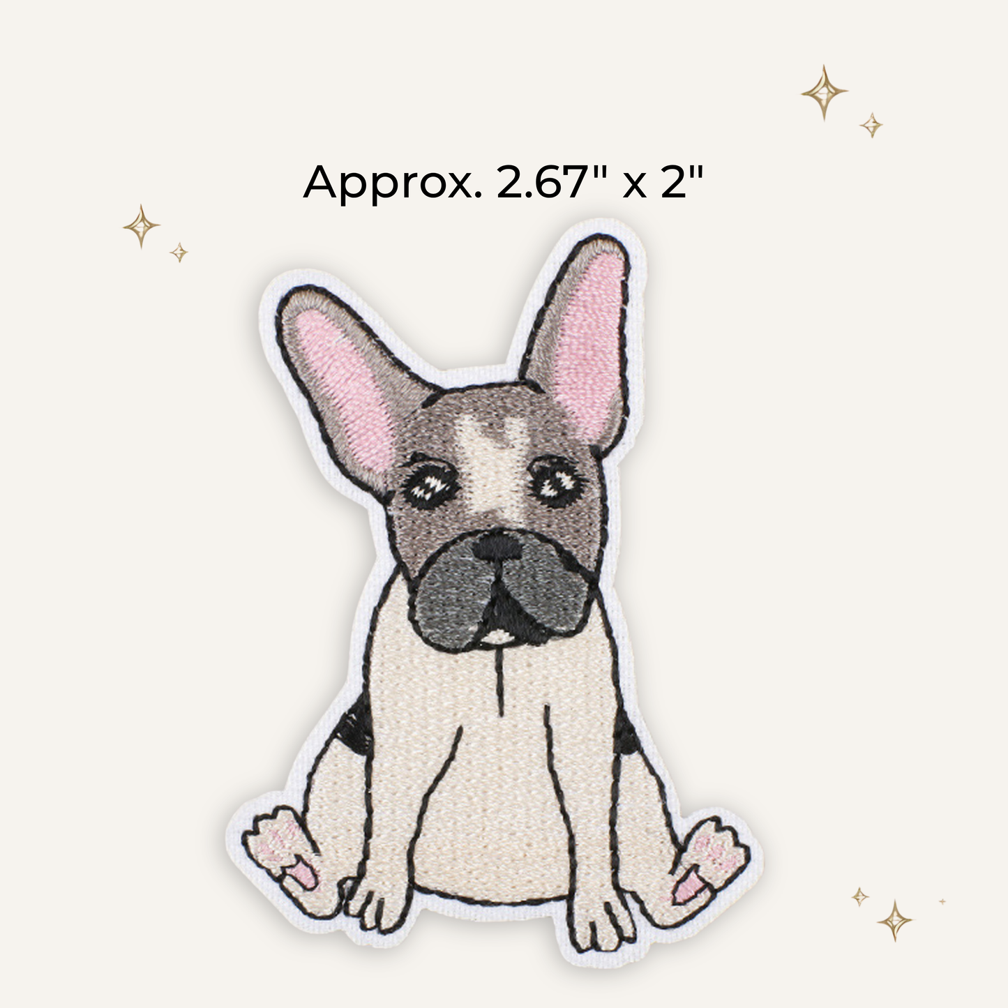 Cute Frenchie Bulldog Embroidered Patch