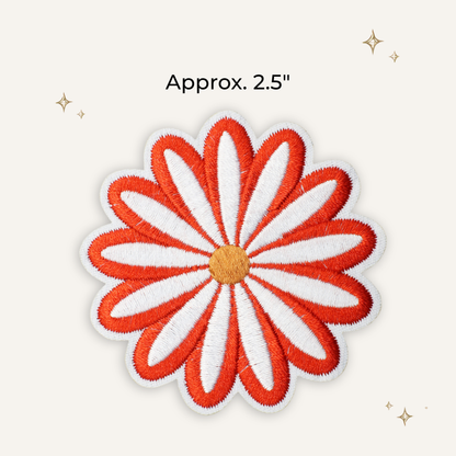 Daisy Outline Embroidered Patch- RTS