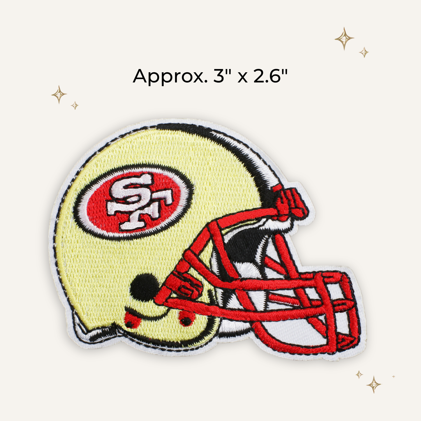 49ers Helmet Embroidered Patch- RTS