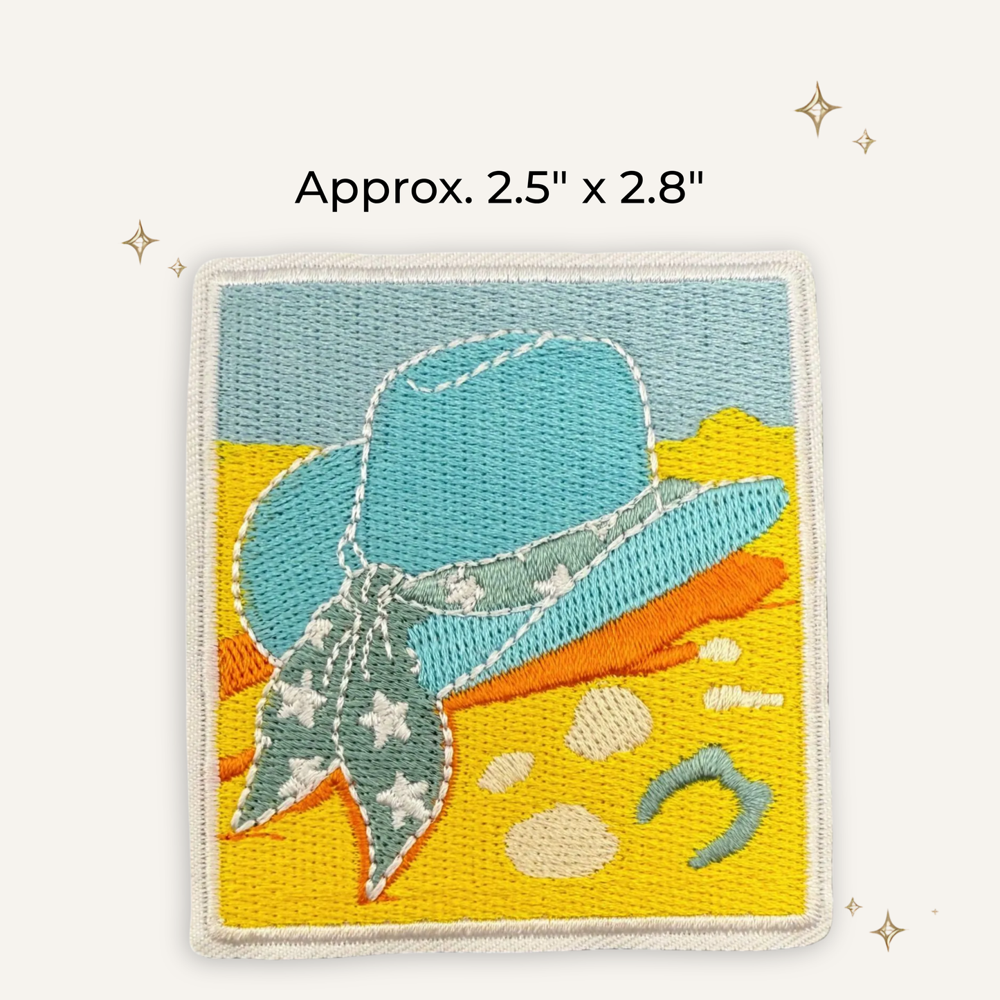 Coastal Cowgirl Hat Embroidered Patch