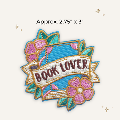 Book Lover in Blue Embroidered Patch- RTS