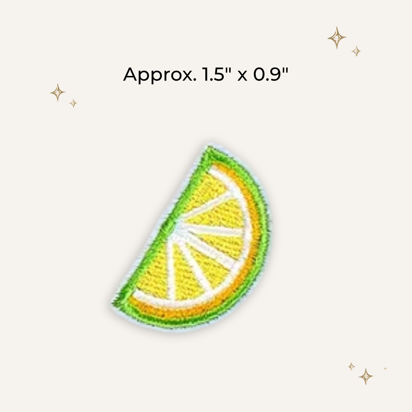 Lime Slice Embroidered Patch