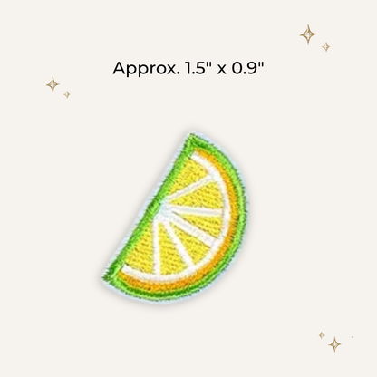 Lime Slice Embroidered Patch