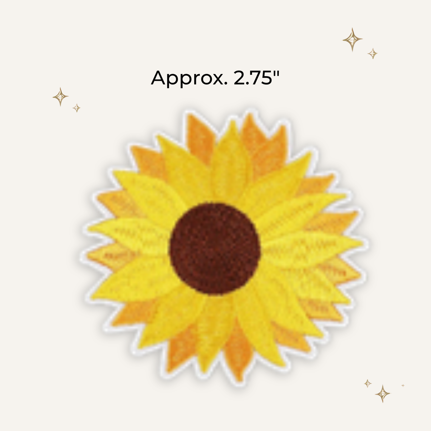 Sunflower Large Embroidered Patch- RTS