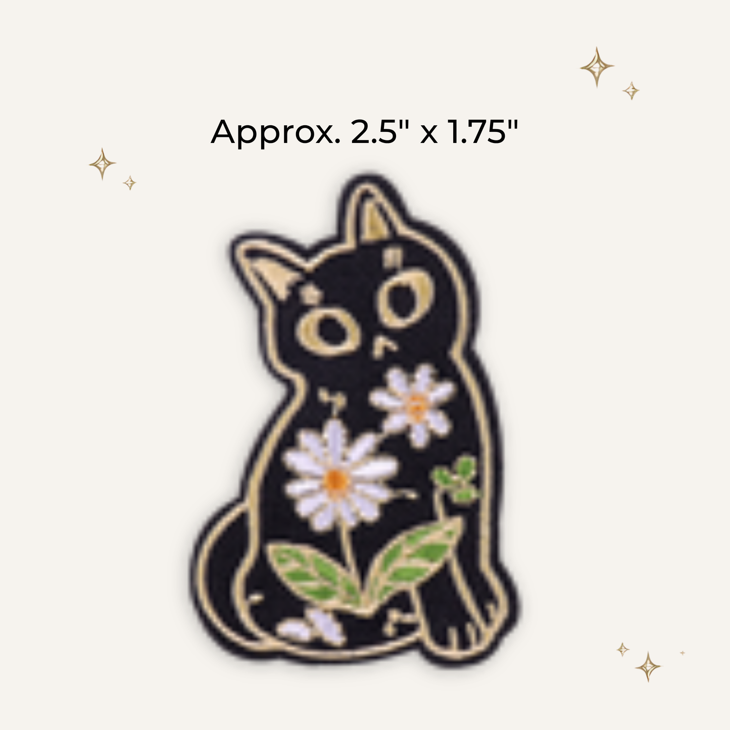 Daisy Kitty Embroidered Patch- RTS