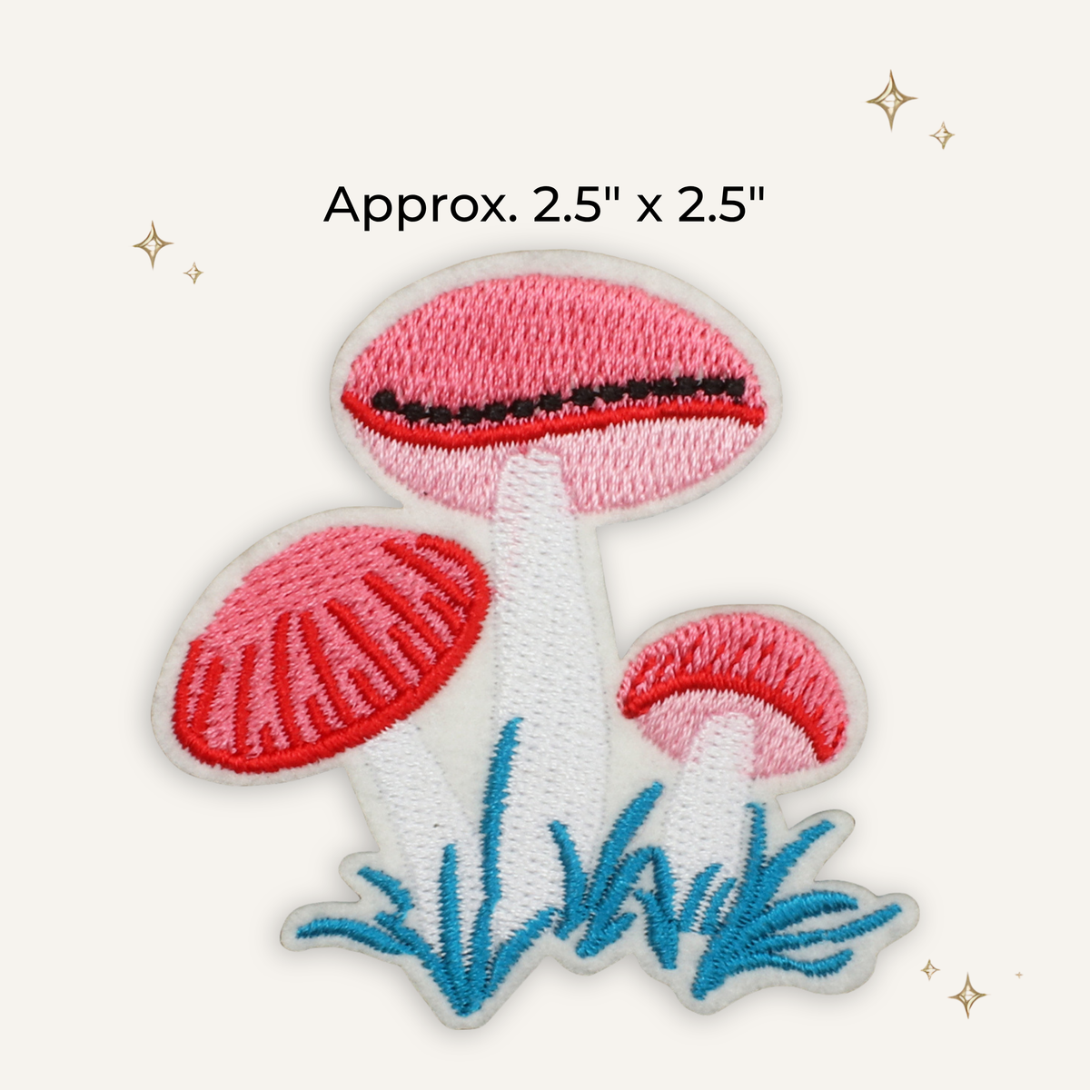 Magic Garden Mushroom Stool Embroidered Patch
