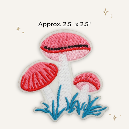 Magic Garden Mushroom Stool Embroidered Patch