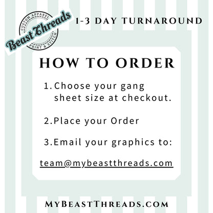 Custom Sublimation Gang Sheet - REGULAR- For ALL Substrates!