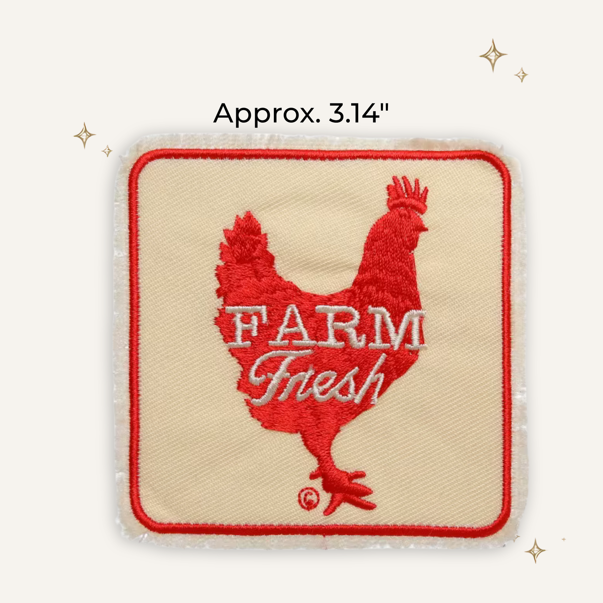 Farm Fresh Chicken Embroidered Patch