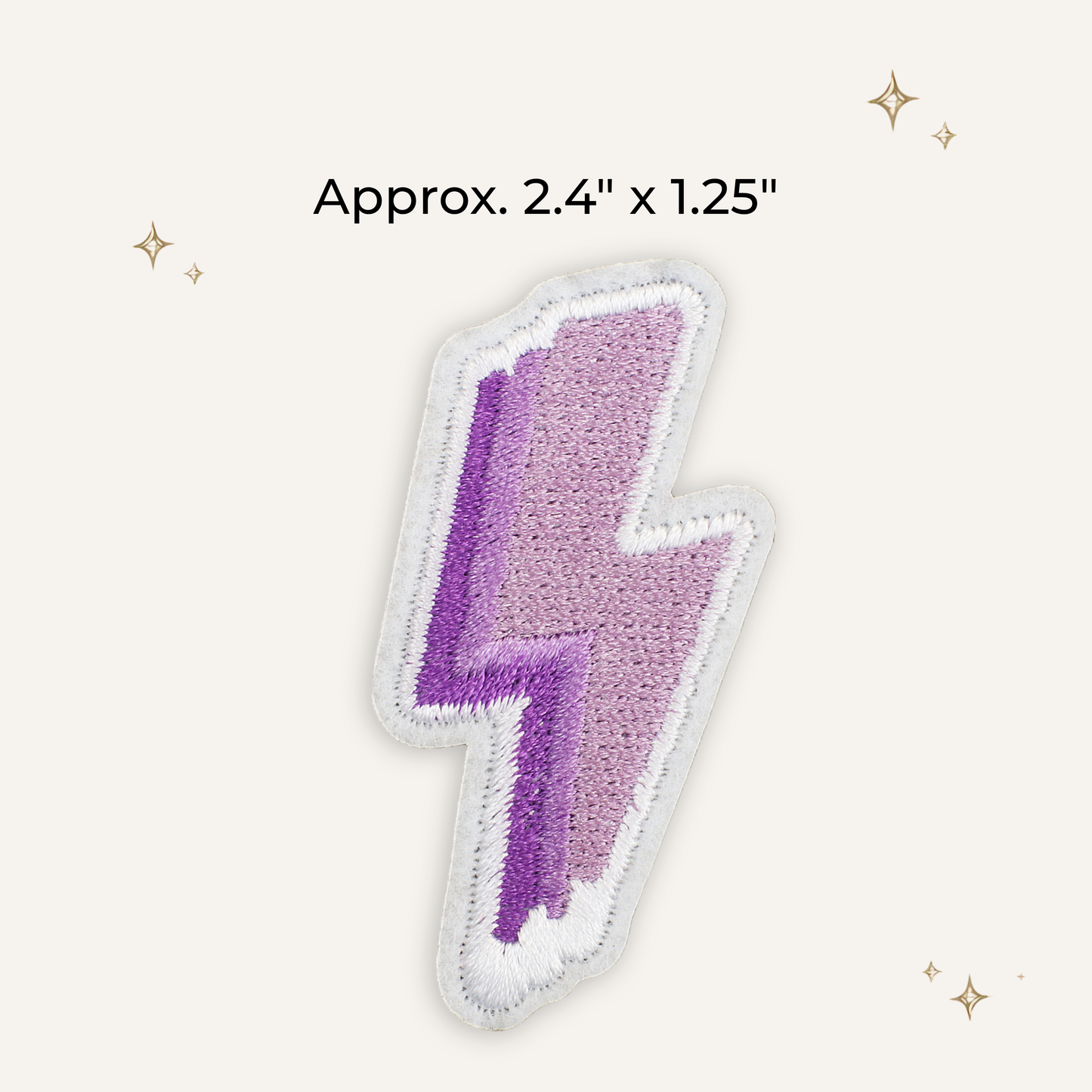 Purple Triple Bolt Embroidered Patch
