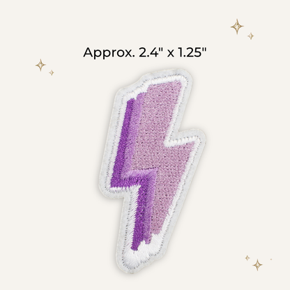 Purple Triple Bolt Embroidered Patch