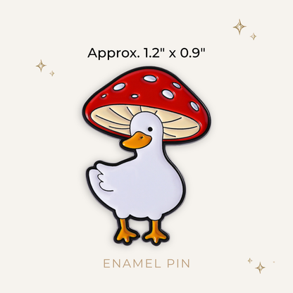 Goose Mushroom Hat Enamel Pin