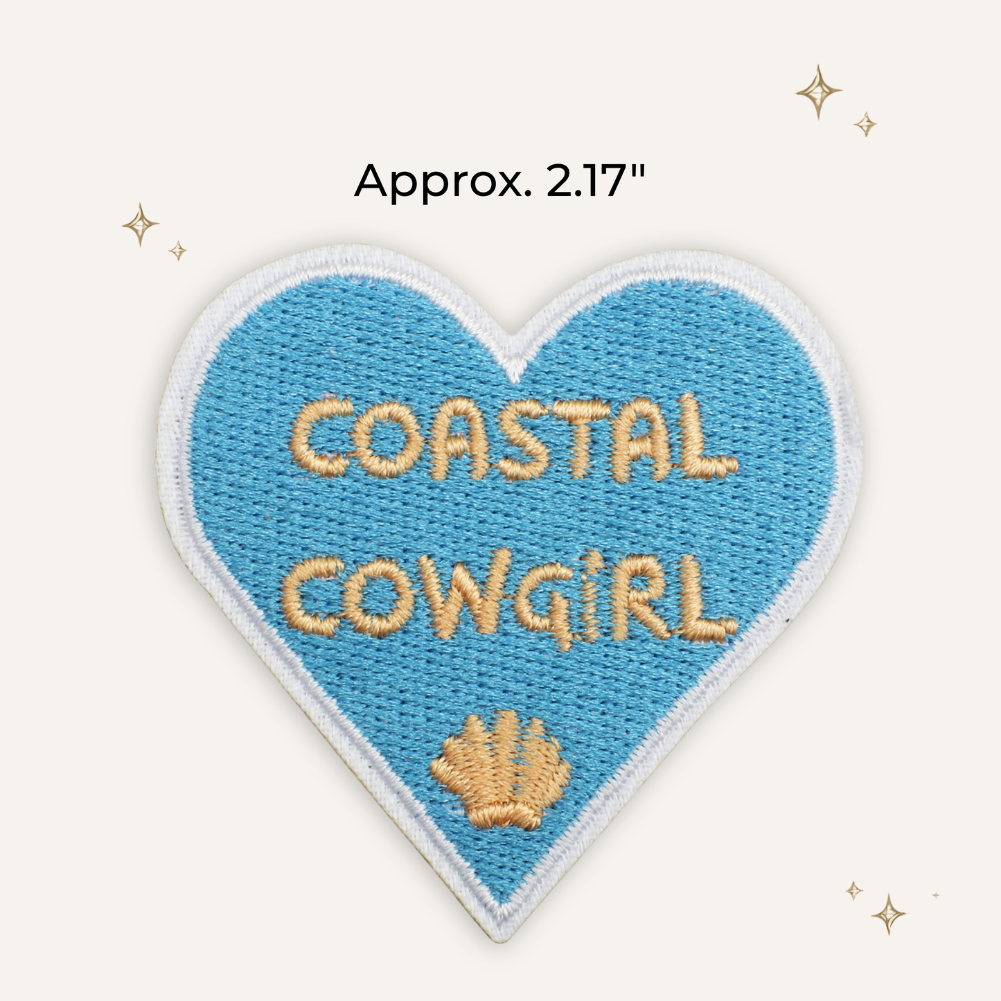 Coastal Cowgirl Heart Embroidered Patch
