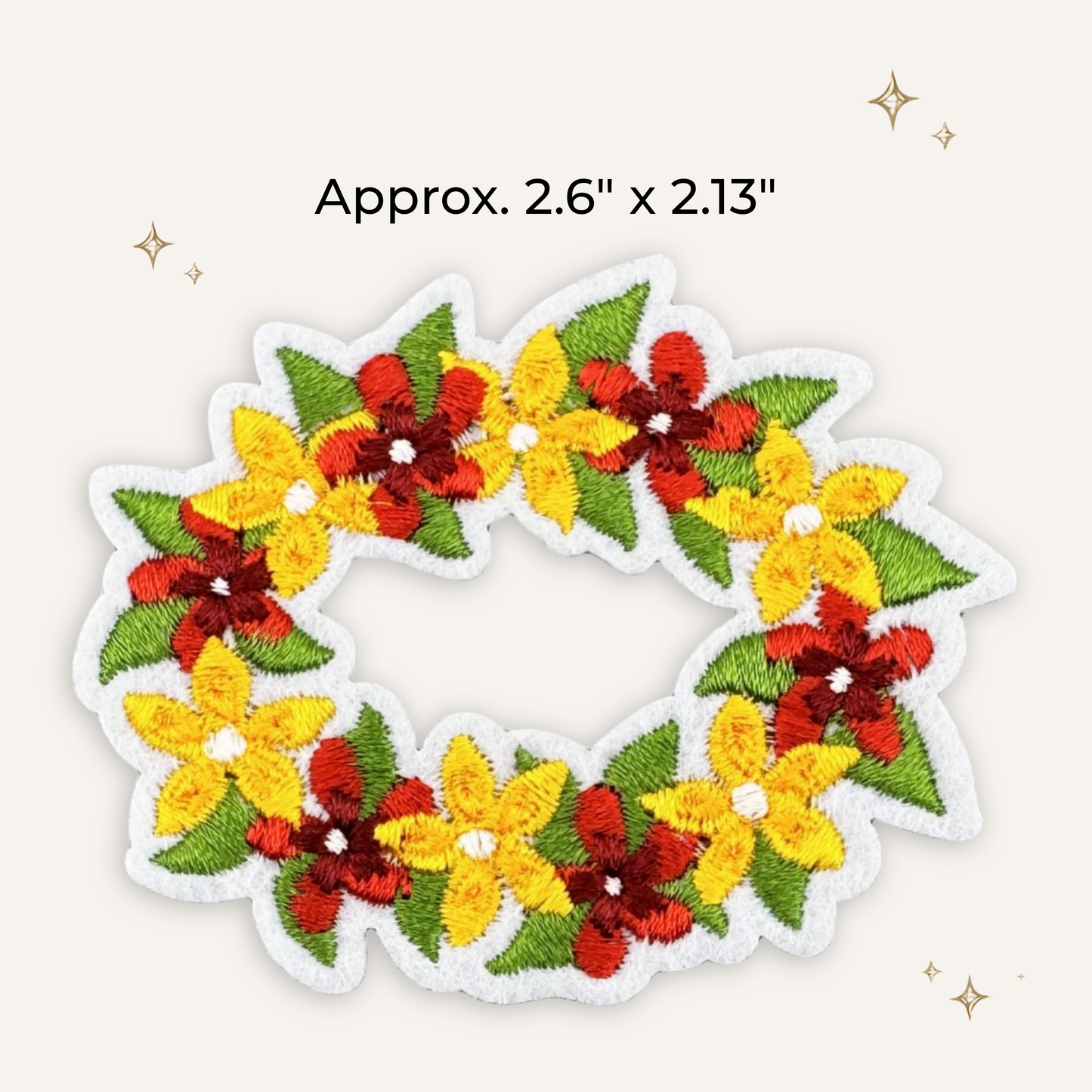 Tropical Flower Lei Embroidered Patch