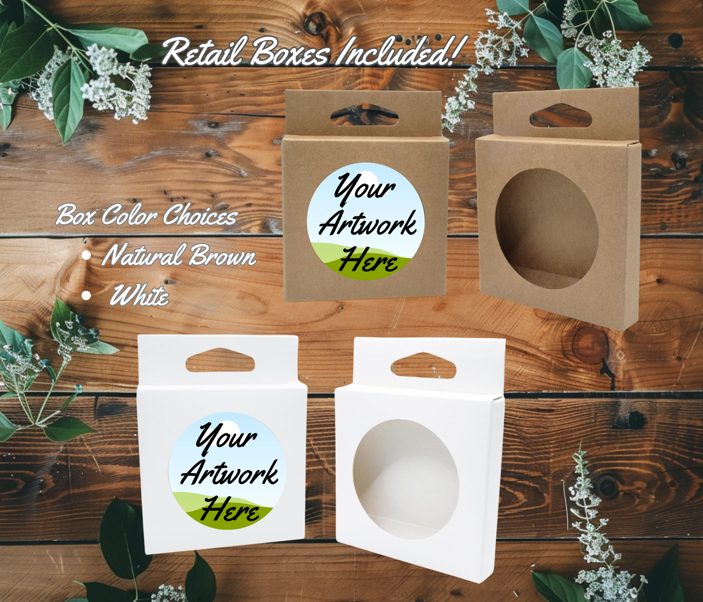 Car Coaster Set of 2 - Your Artwork Custom - Retail Box Included