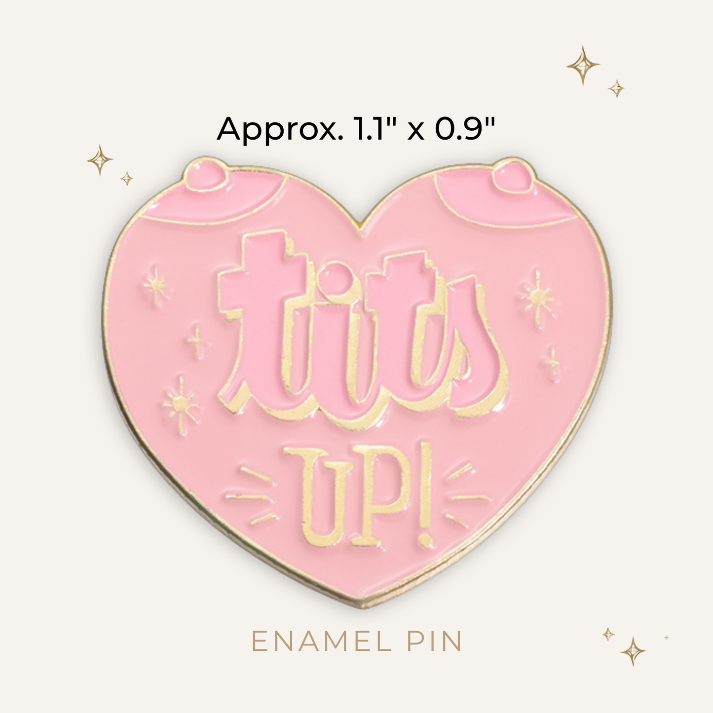 Tits Up Enamel Pin