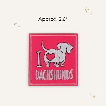 Dachschund Love Embroidered Patch