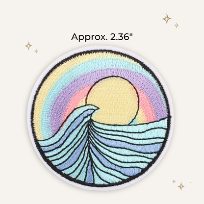 Beach Sunset Pastels Embroidered Patch