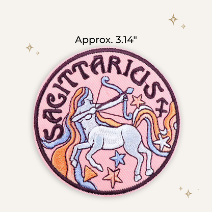 Retro Pastel Sagittarius Zodiac Embroidered Patch