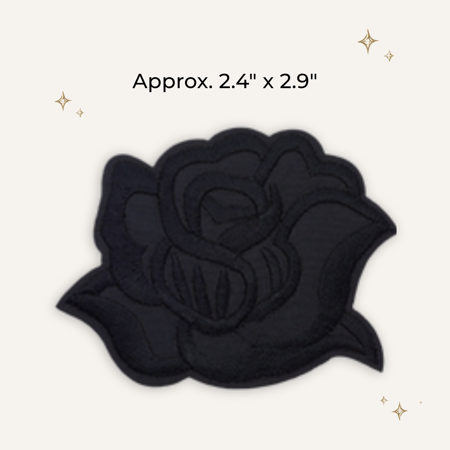 Rose Organza Embroidered Patch- RTS
