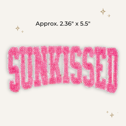 Sunkissed Pink Sequin Embroidered Patch