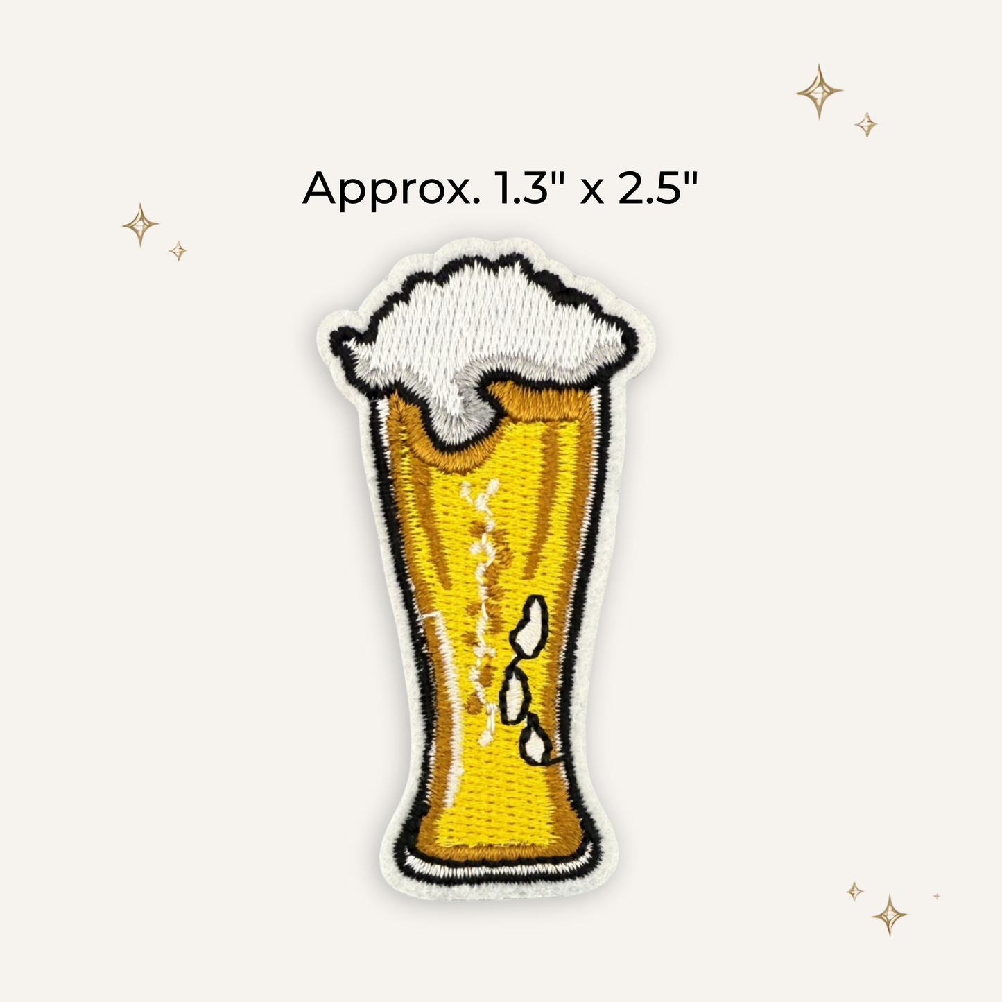 Beer Pilsner Glass Embroidered Patch