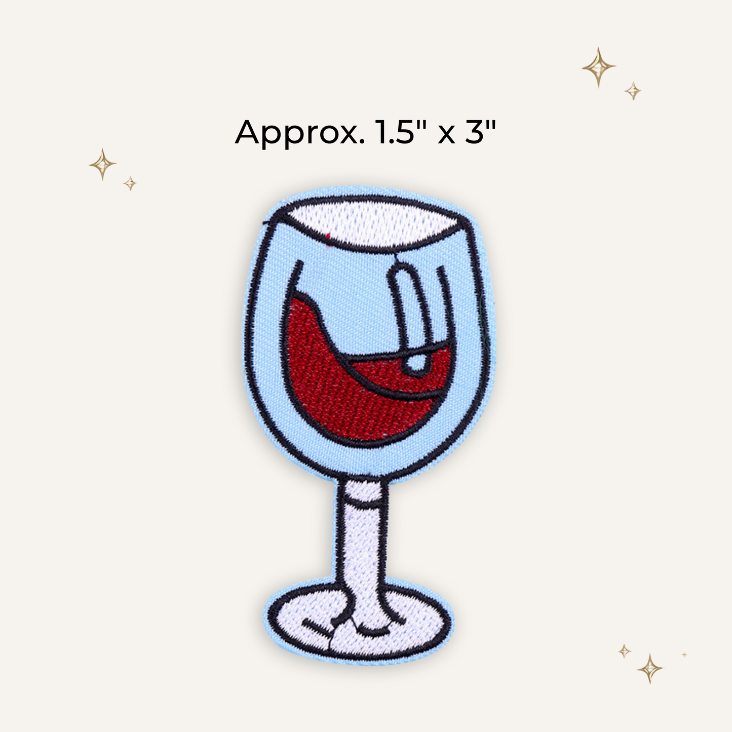 Red Wine Embroidered Patch- RTS