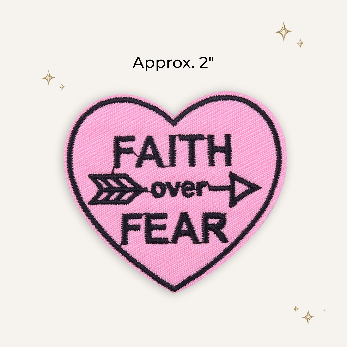 Faith Over Fear Embroidered Patch