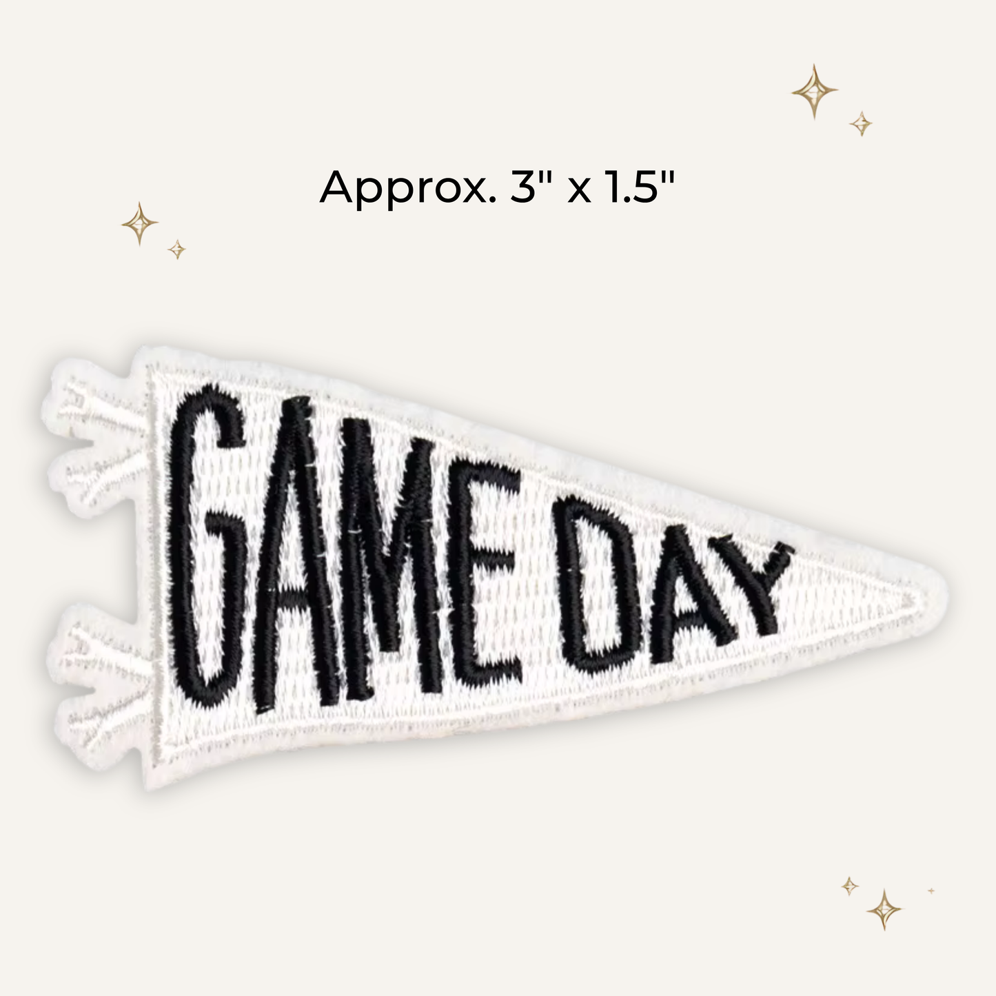 Gameday Retro Pennant White Embroidered Patch