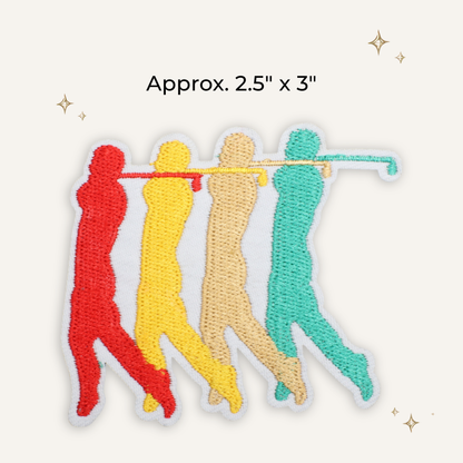 Golfers Retro Embroidered Patch