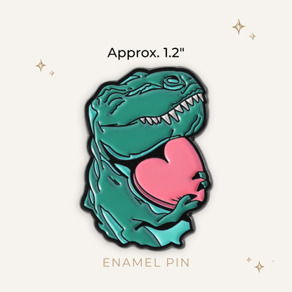 T Rex Love Enamel Pin