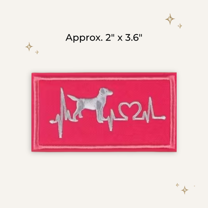 Dog Heartbeat Embroidered Patch